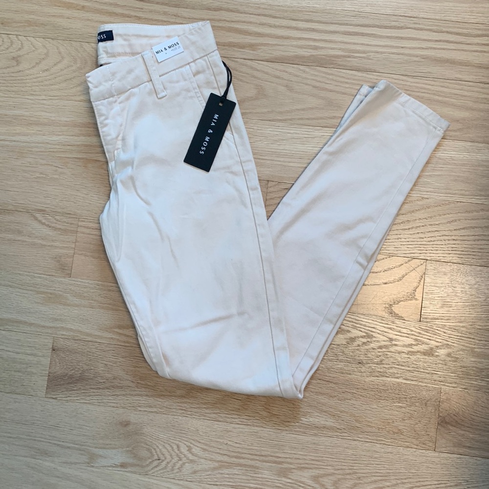 MIA & MOSS beige casual denim pant